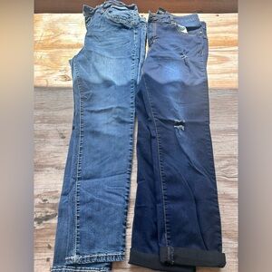 Stylish Blue and Dark Blue Jeans Womens 16